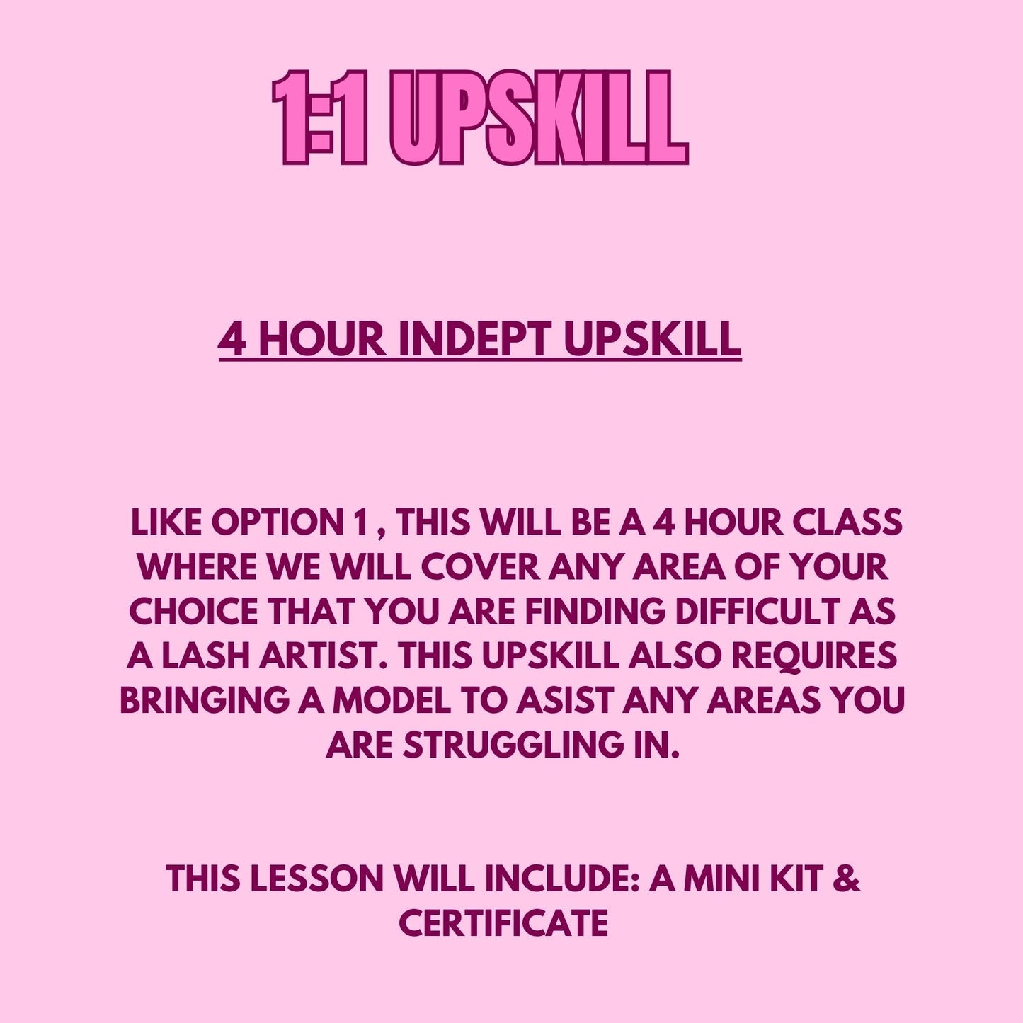 4 Hour Upskill Course
