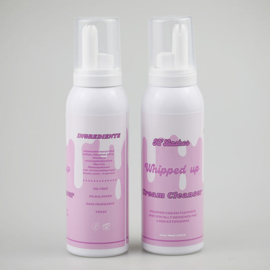 Whipped up lash shampoo